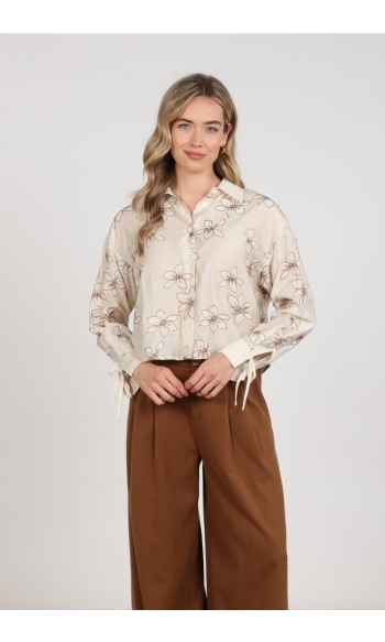 BAILEY FLOWER BLOUSE NKF02118 SAND