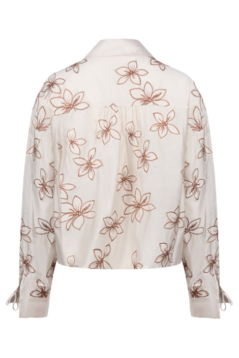 Nukus zand dames blouse | Achteraanzicht