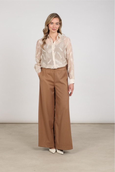 Nukus zand dames blouse | Model