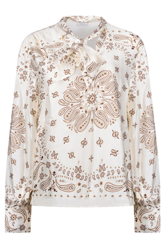 Nukus beige dames blouse | Vooraanzicht