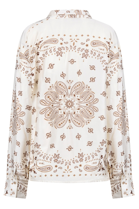 Nukus beige dames blouse | Achteraanzicht