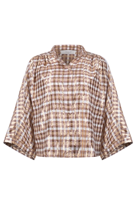 Nukus beige dames blouse | Vooraanzicht