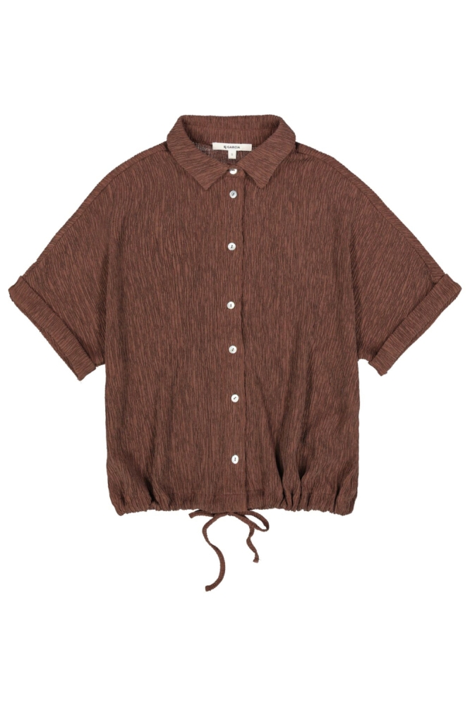 Garcia bruine dames blouse | Vooraanzicht