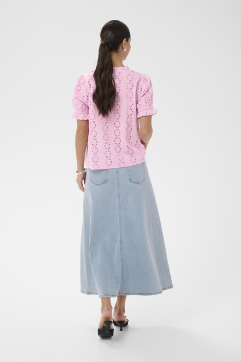 Kaffe roze dames t-shirt | Model