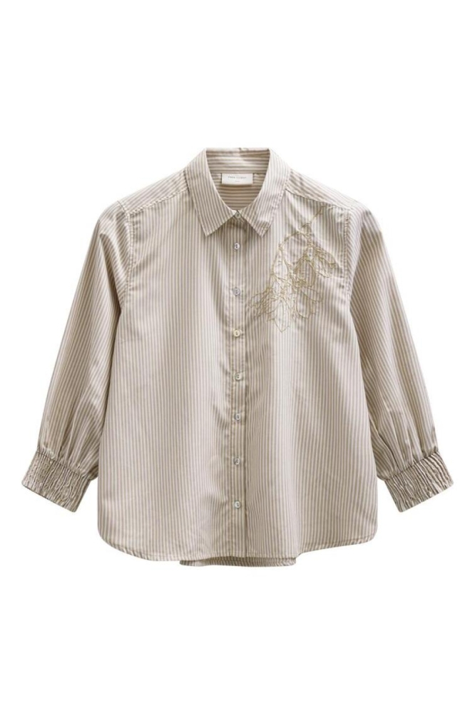 Freequent beige dames blouse | Vooraanzicht