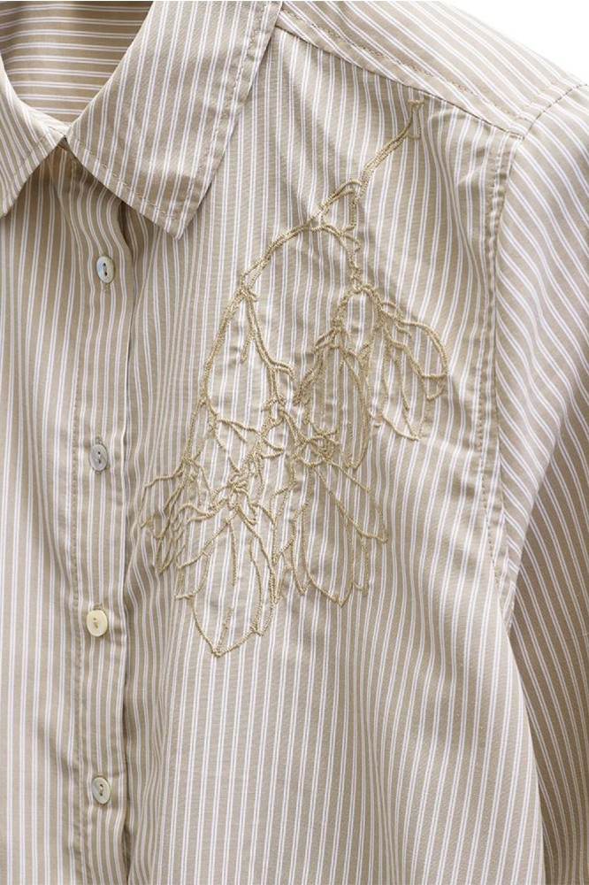 Freequent beige dames blouse | Close up