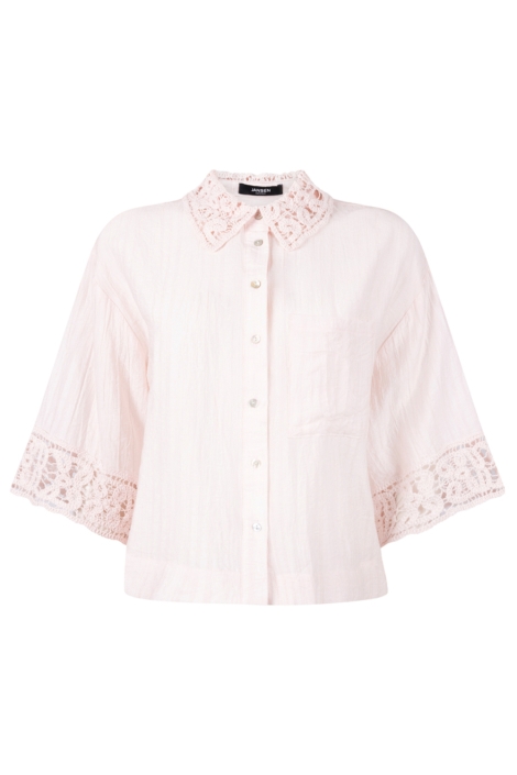 Juffrouw Jansen roze dames blouse | Vooraanzicht