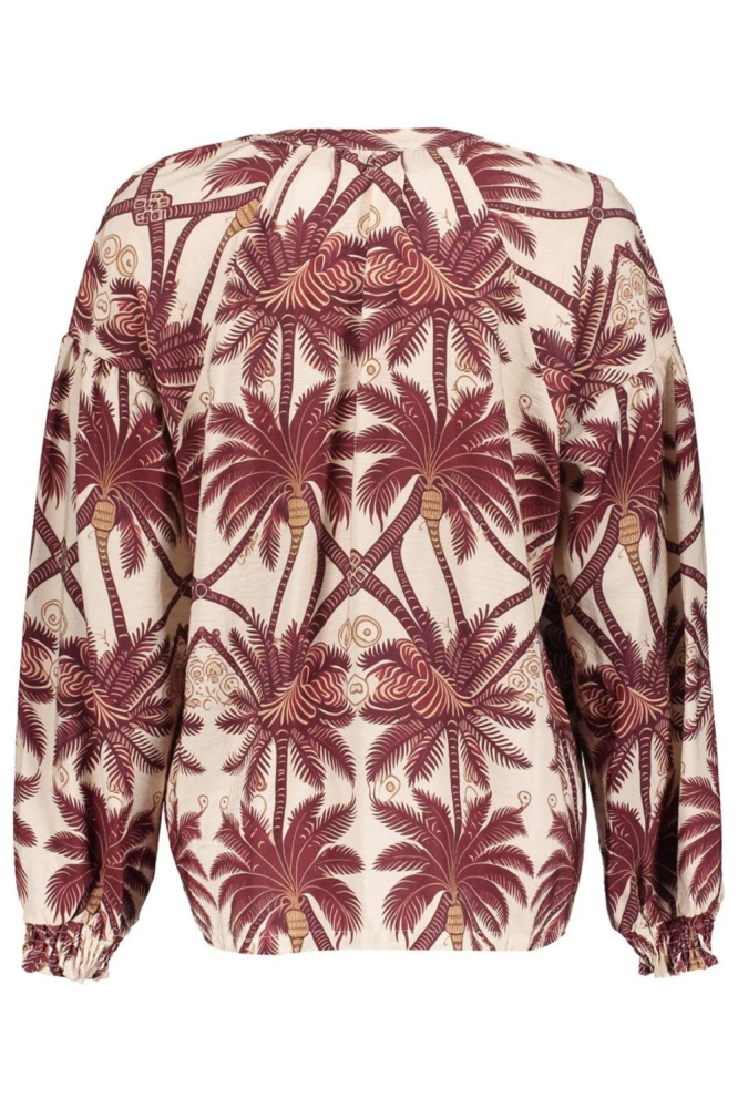 Geisha multi color dames blouse | Achteraanzicht