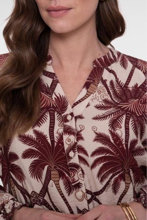 Geisha multi color dames blouse | Close up