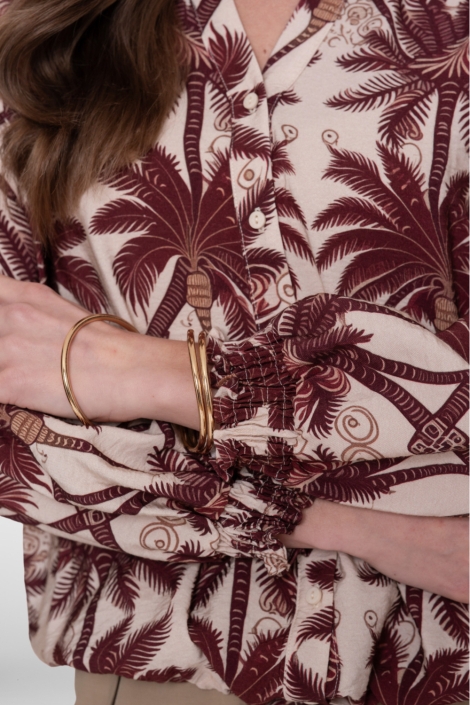 Geisha multi color dames blouse | Close up