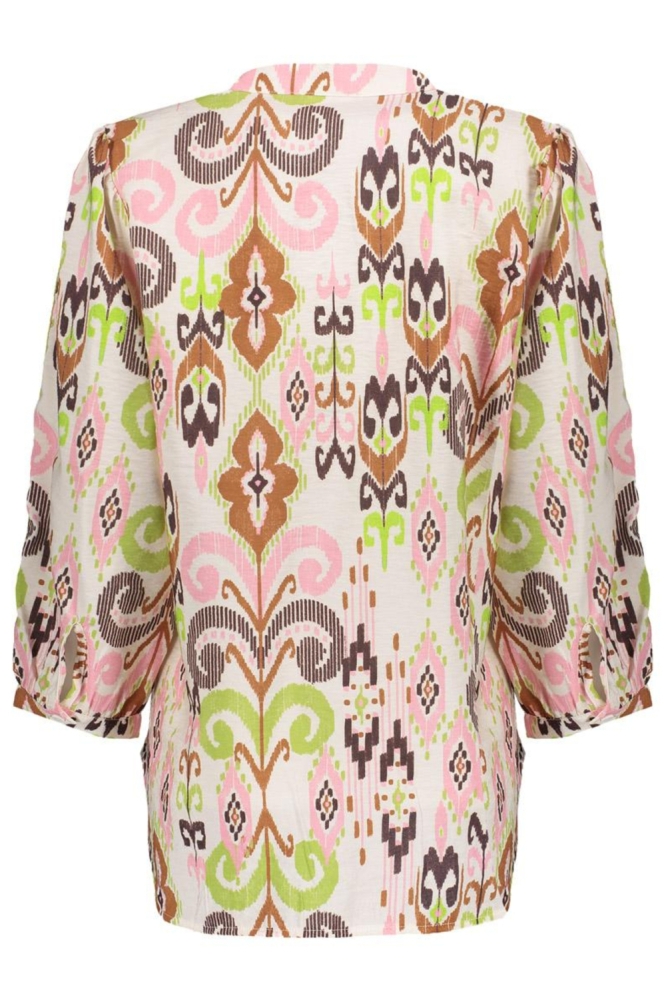 Geisha bordeaux dames blouse | Achteraanzicht