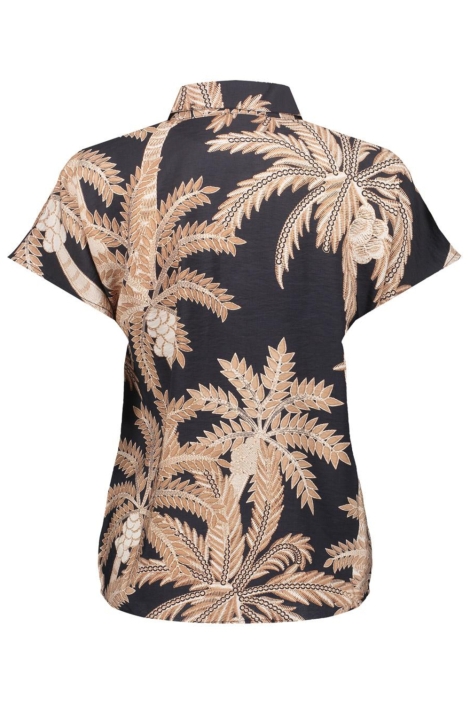 Geisha zand dames blouse | Achteraanzicht