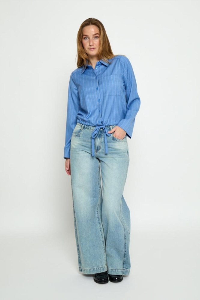 Minus blauwe dames blouse | Model