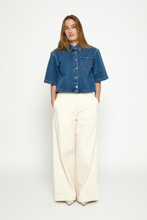 Minus blauwe dames blouse | Model