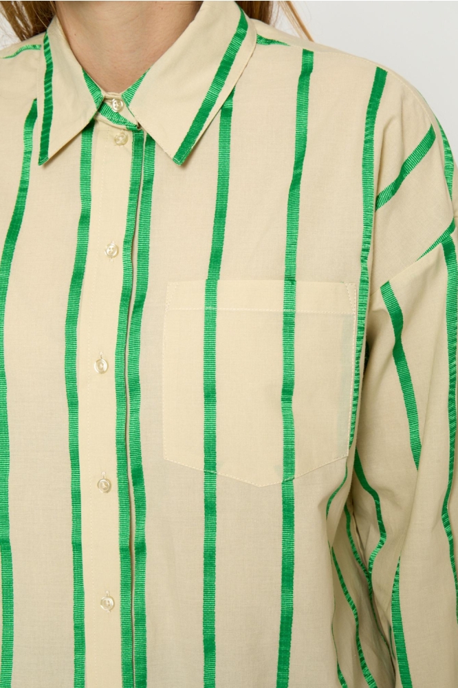 Minus camel dames blouse | Close up