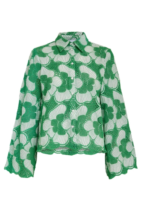 Minus groene dames blouse | Vooraanzicht