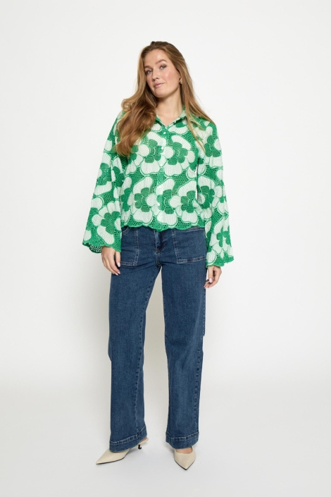 Minus groene dames blouse | Model