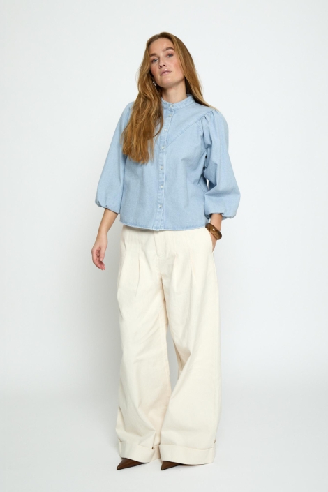 Minus blauwe dames blouse | Model