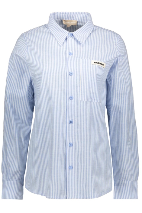 Malelions blauwe dames blouse | Vooraanzicht