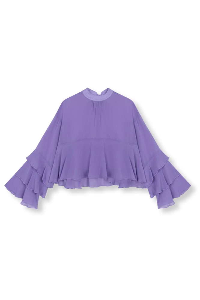 Refined Department paarse dames blouse | Vooraanzicht