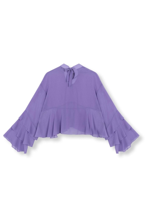 Refined Department paarse dames blouse | Achteraanzicht