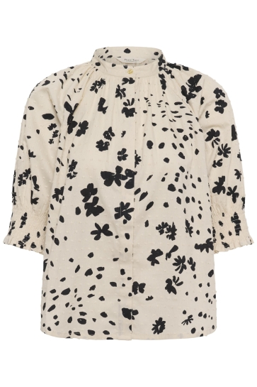 Part Two Blouse ALMERASPW SH 30310709 304736 BLACK DOT FLOWER PRINT
