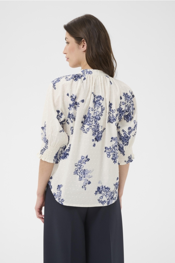 Part Two ecru dames blouse | Model achteraanzicht