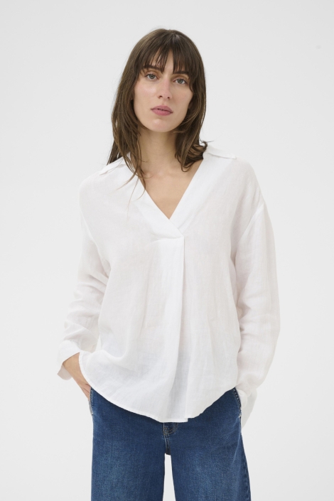 Part Two witte dames blouse | Model vooraanzicht
