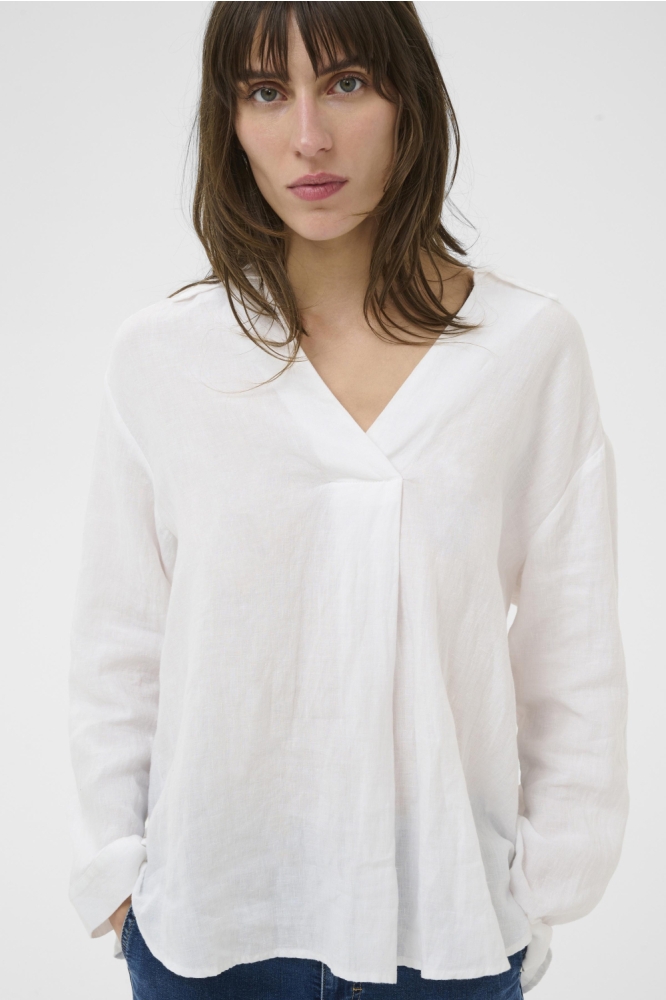 Part Two witte dames blouse | Model vooraanzicht