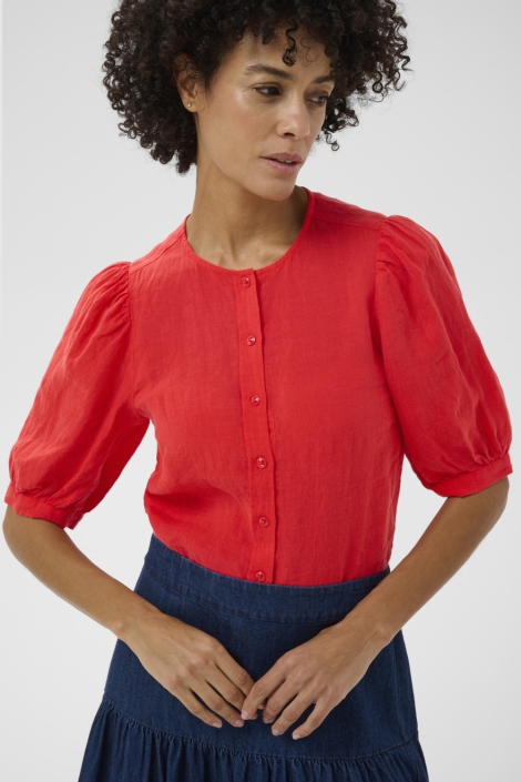 Part Two rode dames blouse | Model vooraanzicht