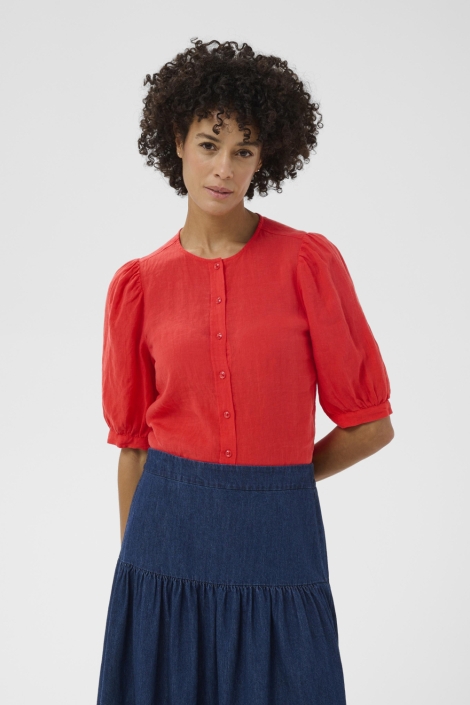 Part Two rode dames blouse | Model vooraanzicht