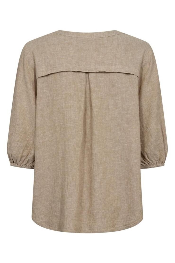 Freequent zand dames blouse | Achteraanzicht