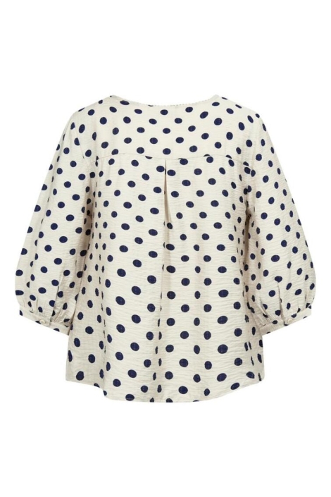 Freequent beige dames blouse | Achteraanzicht