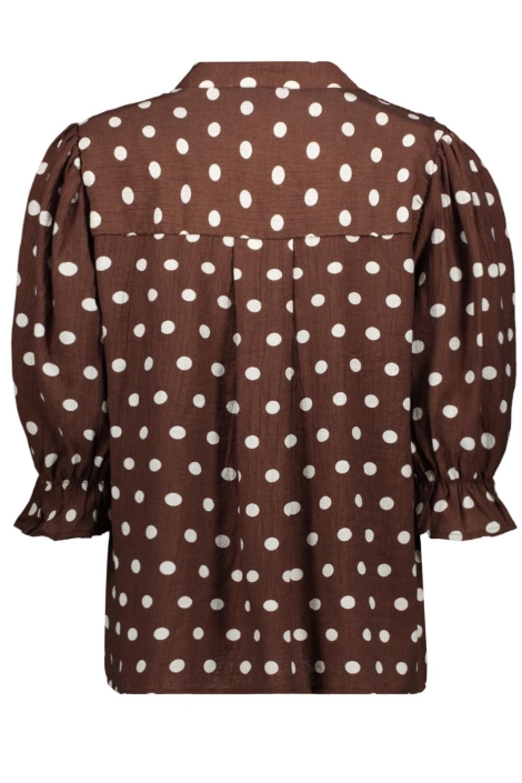 SisterS point bruine dames blouse | Achteraanzicht