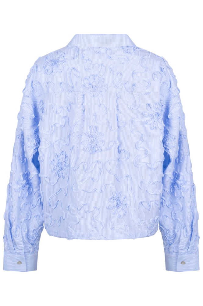 Nukus blauwe dames blouse | Achteraanzicht