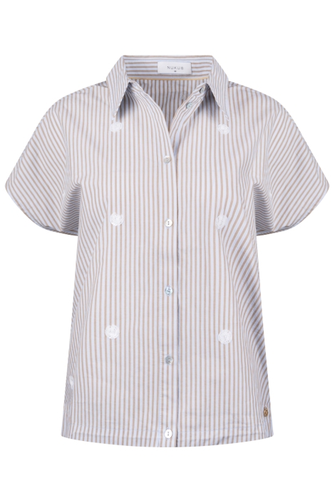 Nukus blauwe dames blouse | Vooraanzicht