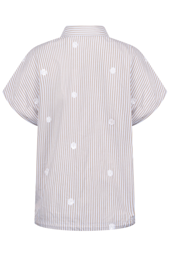 Nukus blauwe dames blouse | Achteraanzicht