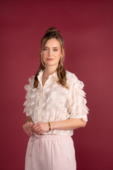 I-coni-K Blouse NEVI LASERCUT CIRC 26S P572 02 03 OFF WHITE