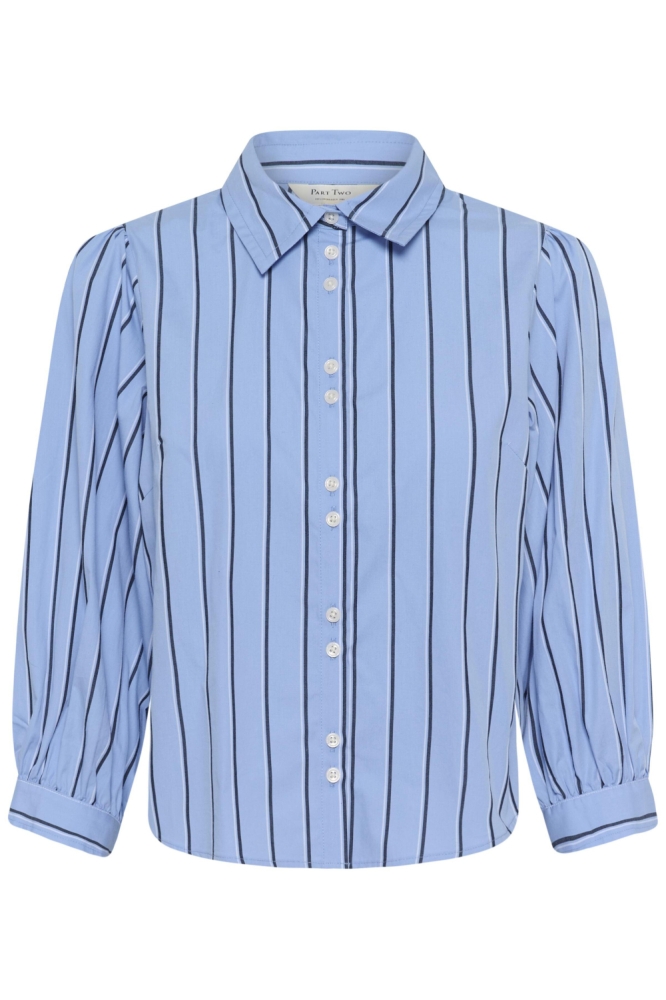 Part Two blauwe dames blouse | Vooraanzicht