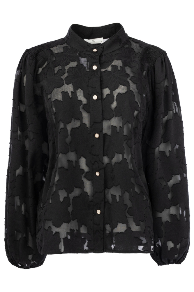 NED zwarte dames blouse | Vooraanzicht