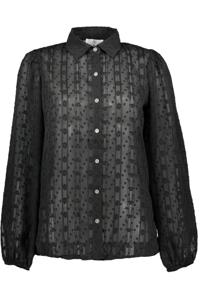 NED zwarte dames blouse | Vooraanzicht