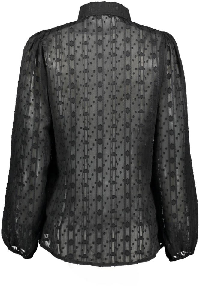 NED zwarte dames blouse | Achteraanzicht