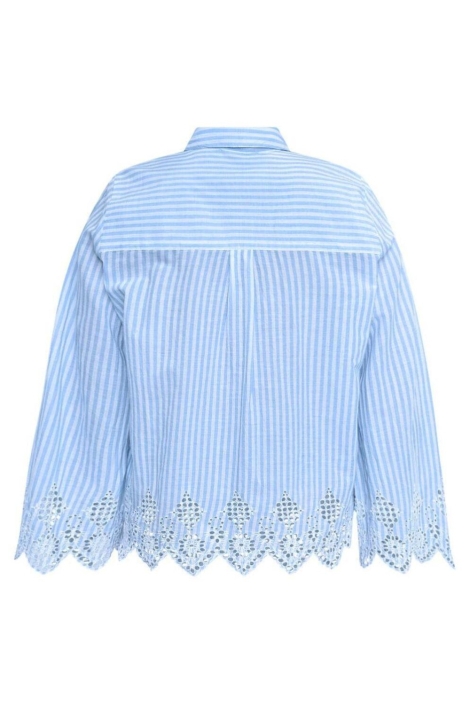 SisterS point blauwe dames blouse | Achteraanzicht
