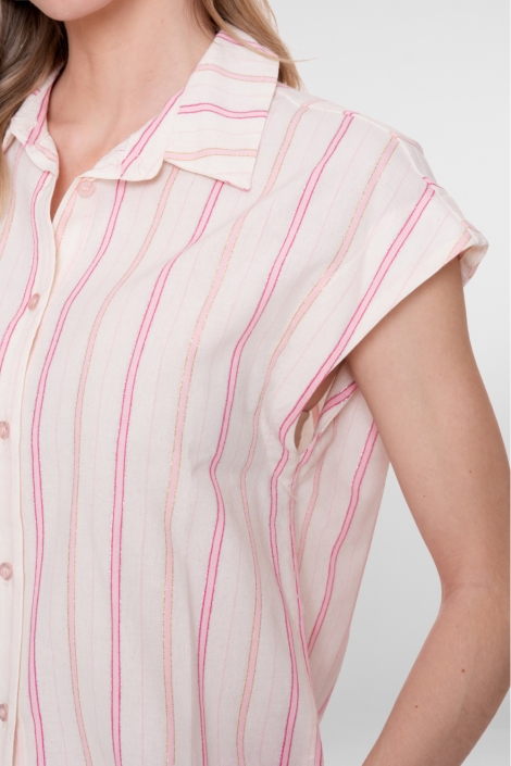 Geisha beige dames blouse | Close up