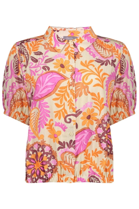 Geisha oranje dames blouse | Vooraanzicht