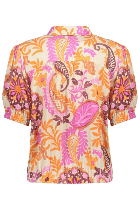 Geisha oranje dames blouse | Achteraanzicht