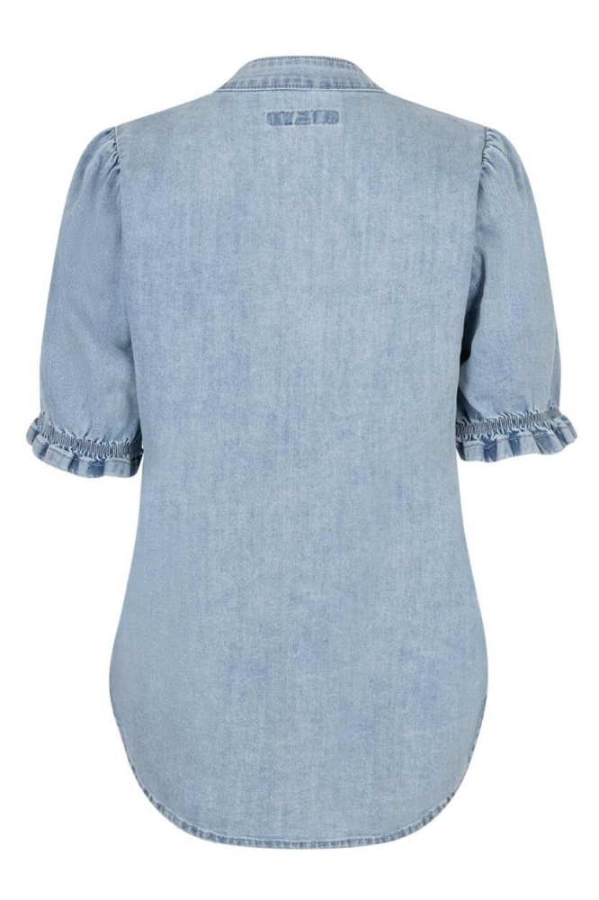 Red Button blauwe dames blouse | Achteraanzicht