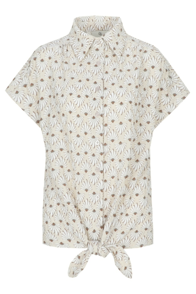 C&S The Label zand dames blouse | Vooraanzicht