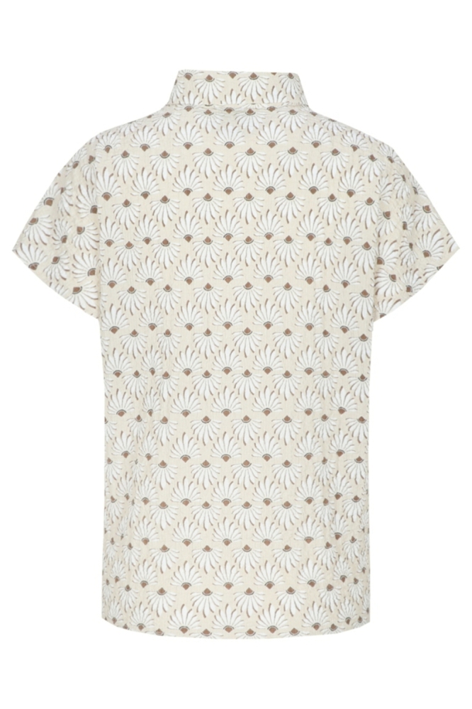 C&S The Label zand dames blouse | Achteraanzicht