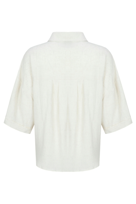 C&S The Label beige dames blouse | Achteraanzicht